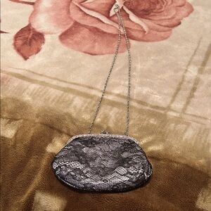 Elegant Black Lace Evening Clutch